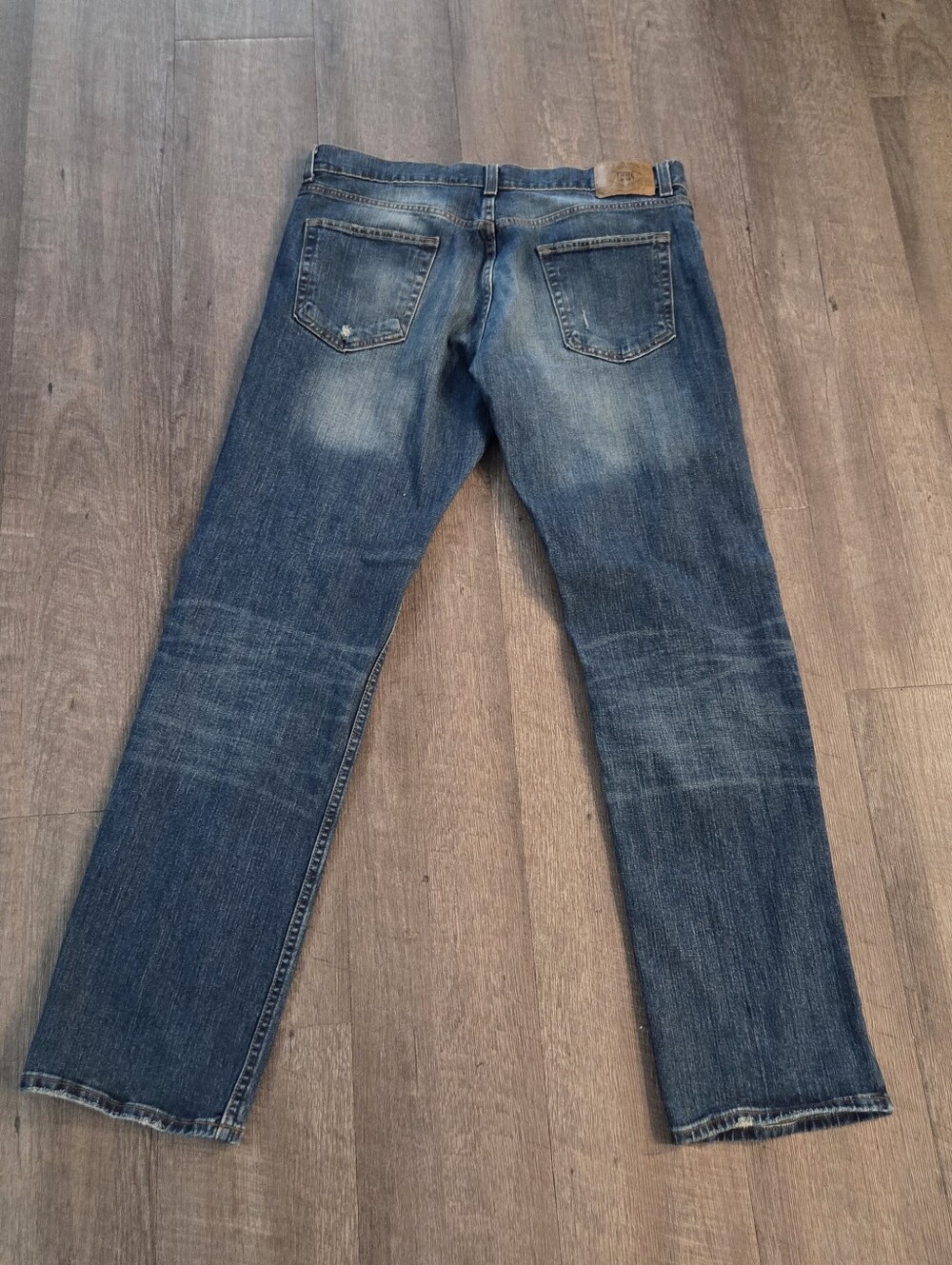 True Craft Men’s 36x34 Athletic Fit Blue Jeans Stretch Denim Classic Casual